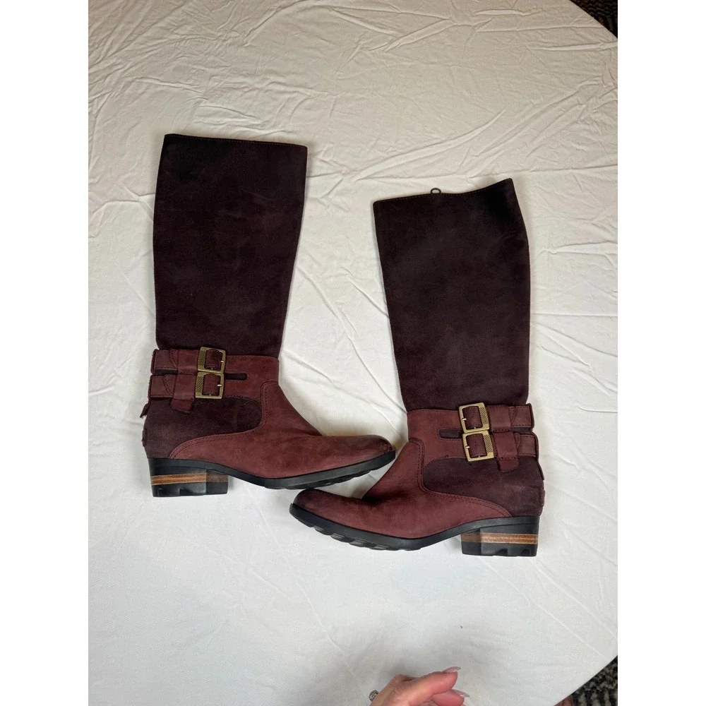 SOREL Lolla Tall II Waterproof Suede Side Zip Knee‎ High Riding Boots Women's 6